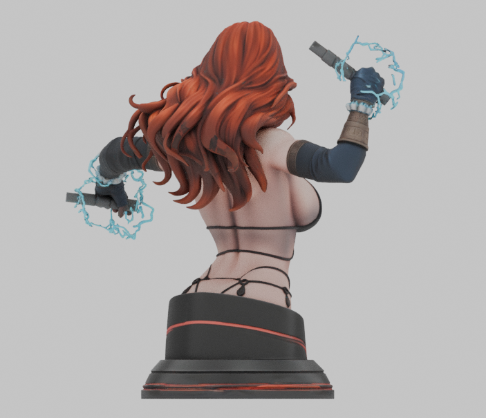 Buste de Black Widow (75 mm à 500 mm) - Non assemblé/Non peint/Impression 3D