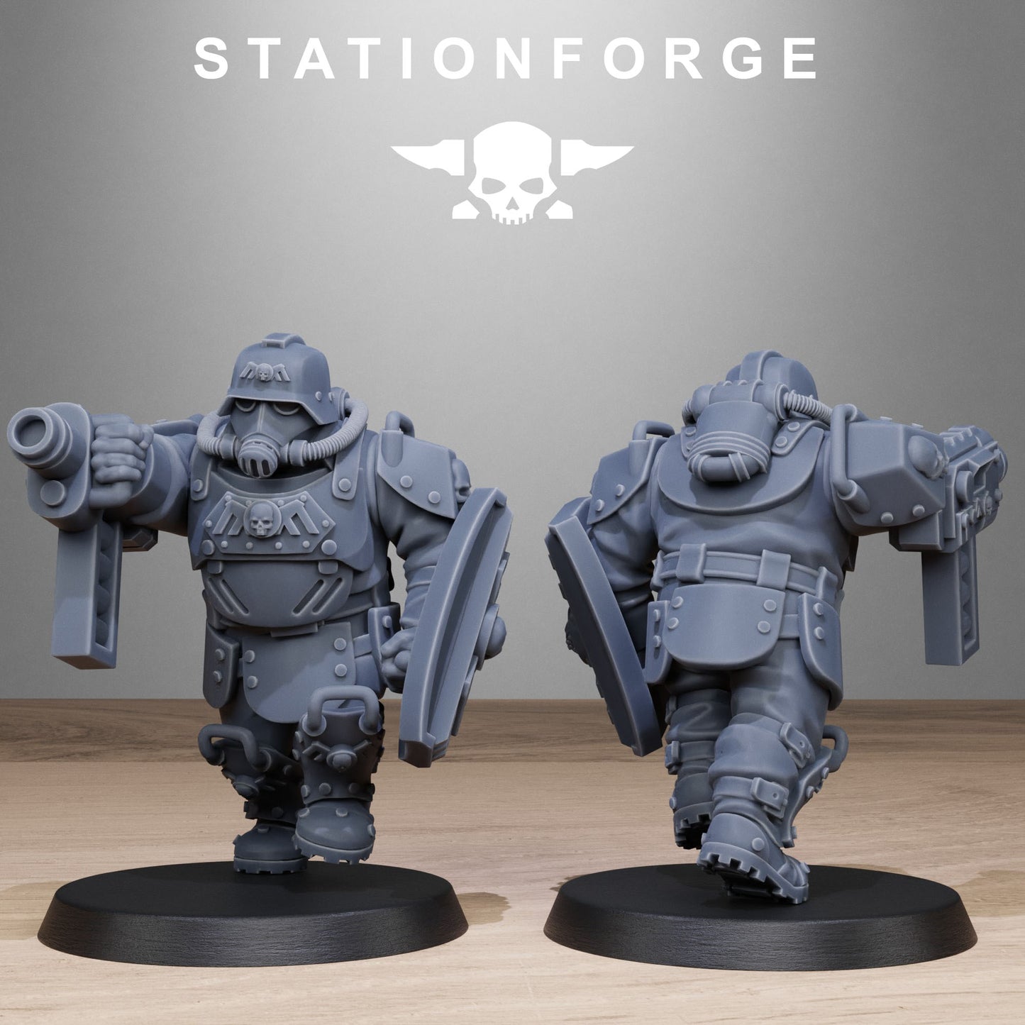GrimGuard Armored Mutants (x10) - TTRPG - Wargaming - Sci-Fi - Grimdark