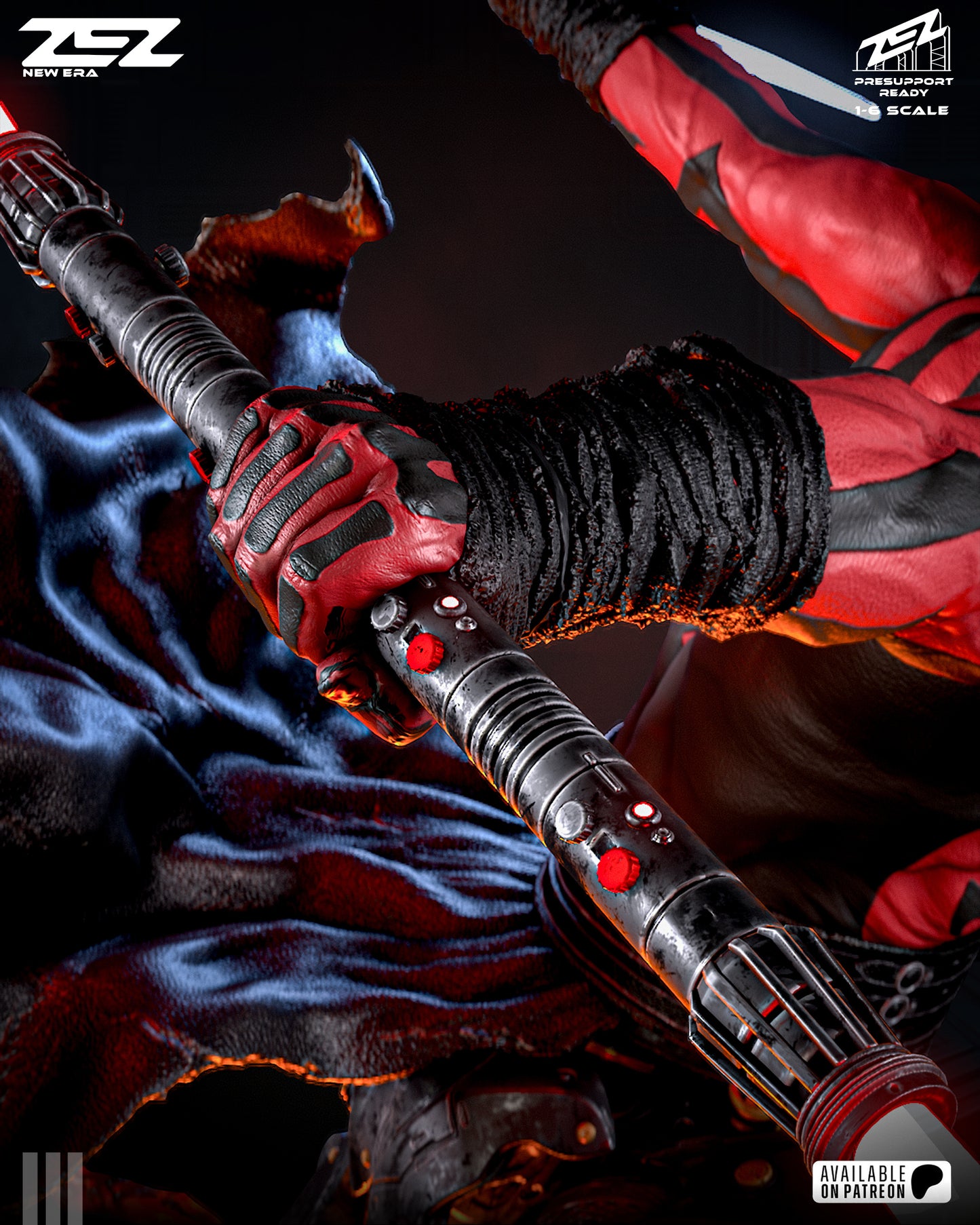 Darth Maul Sculpture (75mm to 500mm) - Unassembled/Unpainted/3D Print