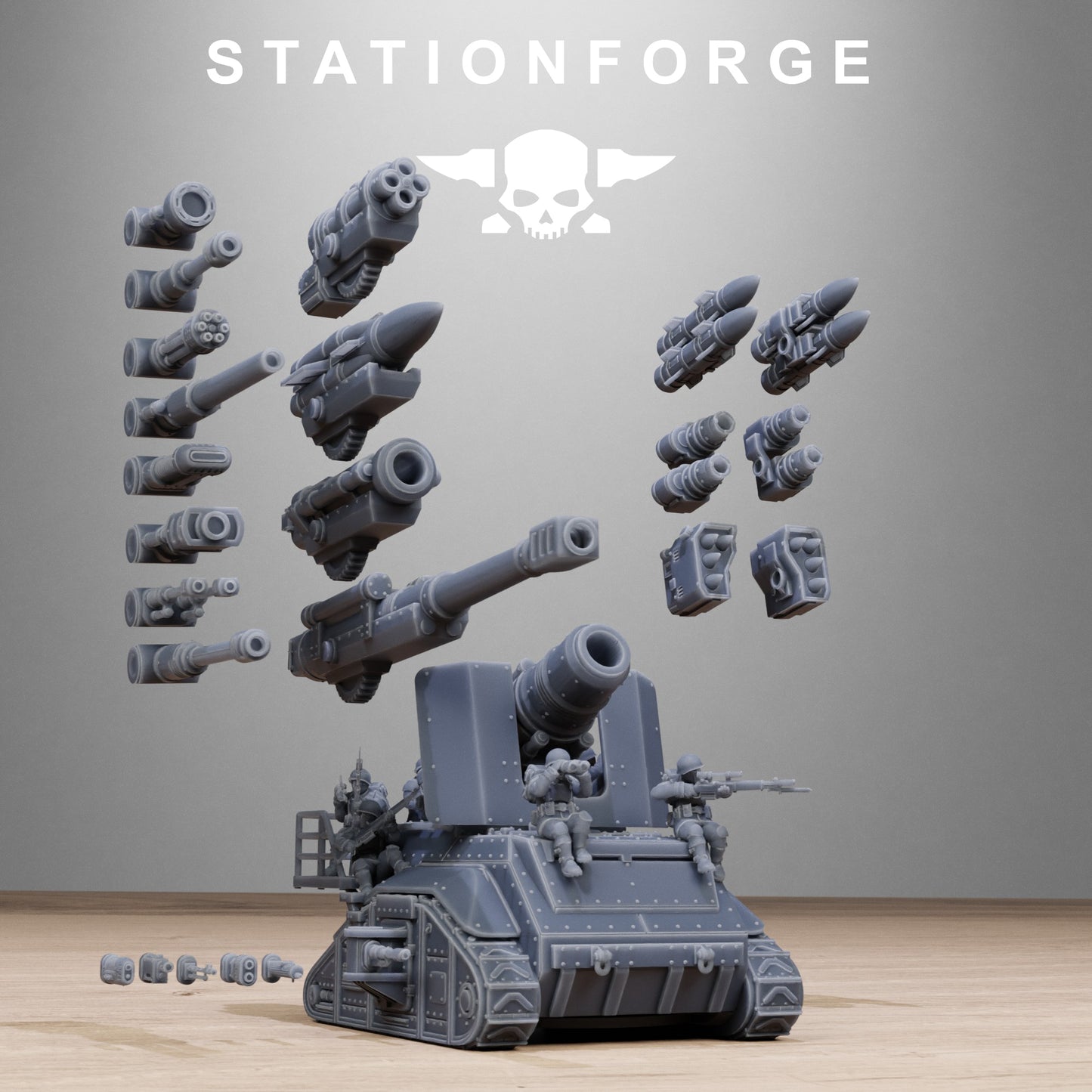 Freeguard Artillery Mini Tank - by Station Forge - TTRPG - Wargaming - Grimdark