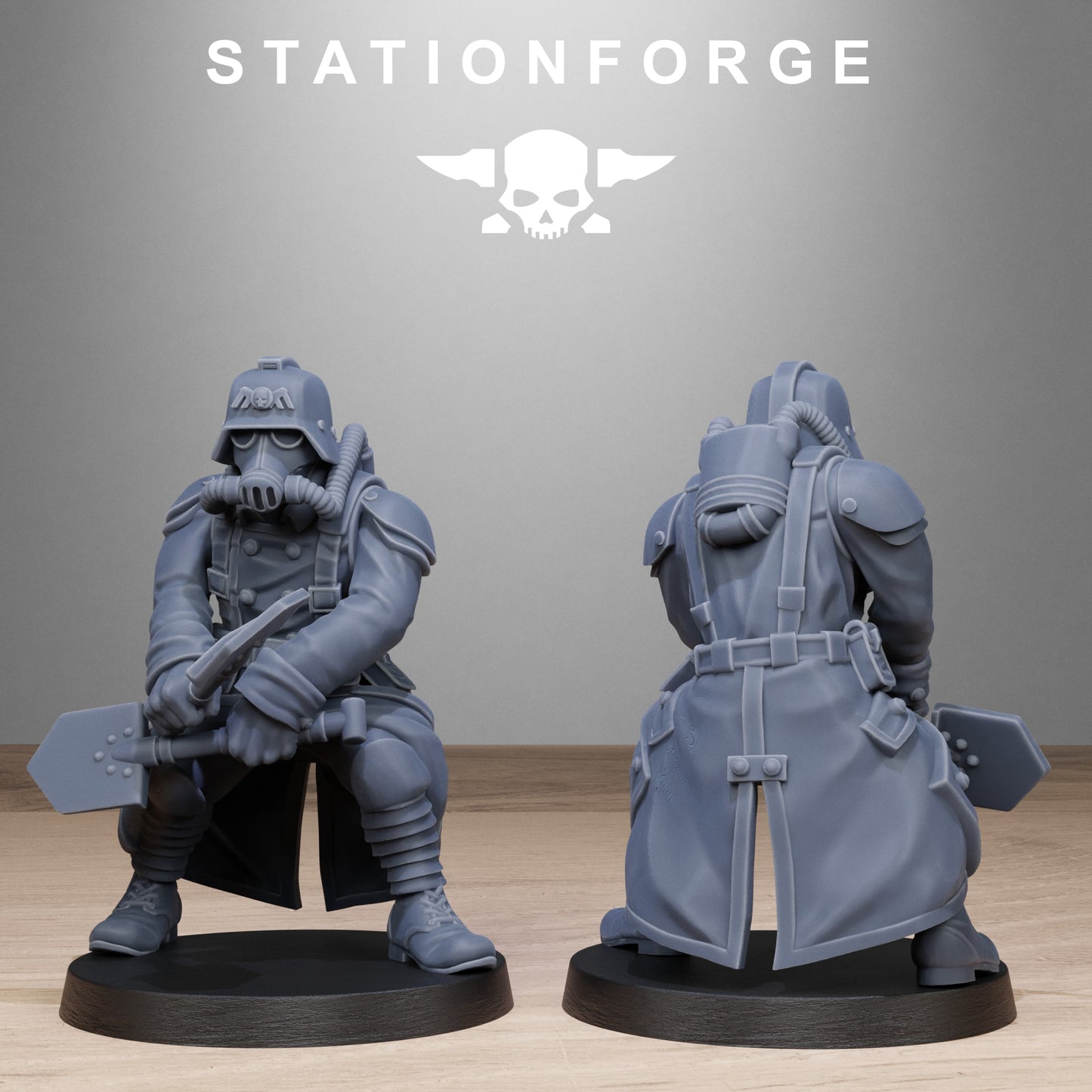 GrimGuard Shovel Fighter (x10) - TTRPG - Wargaming - Grimdark