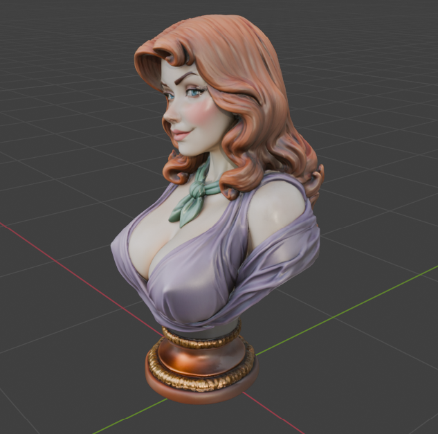 Daphne Blake Bust (75mm to 500mm) - Unassembled/Unpainted/3D Print