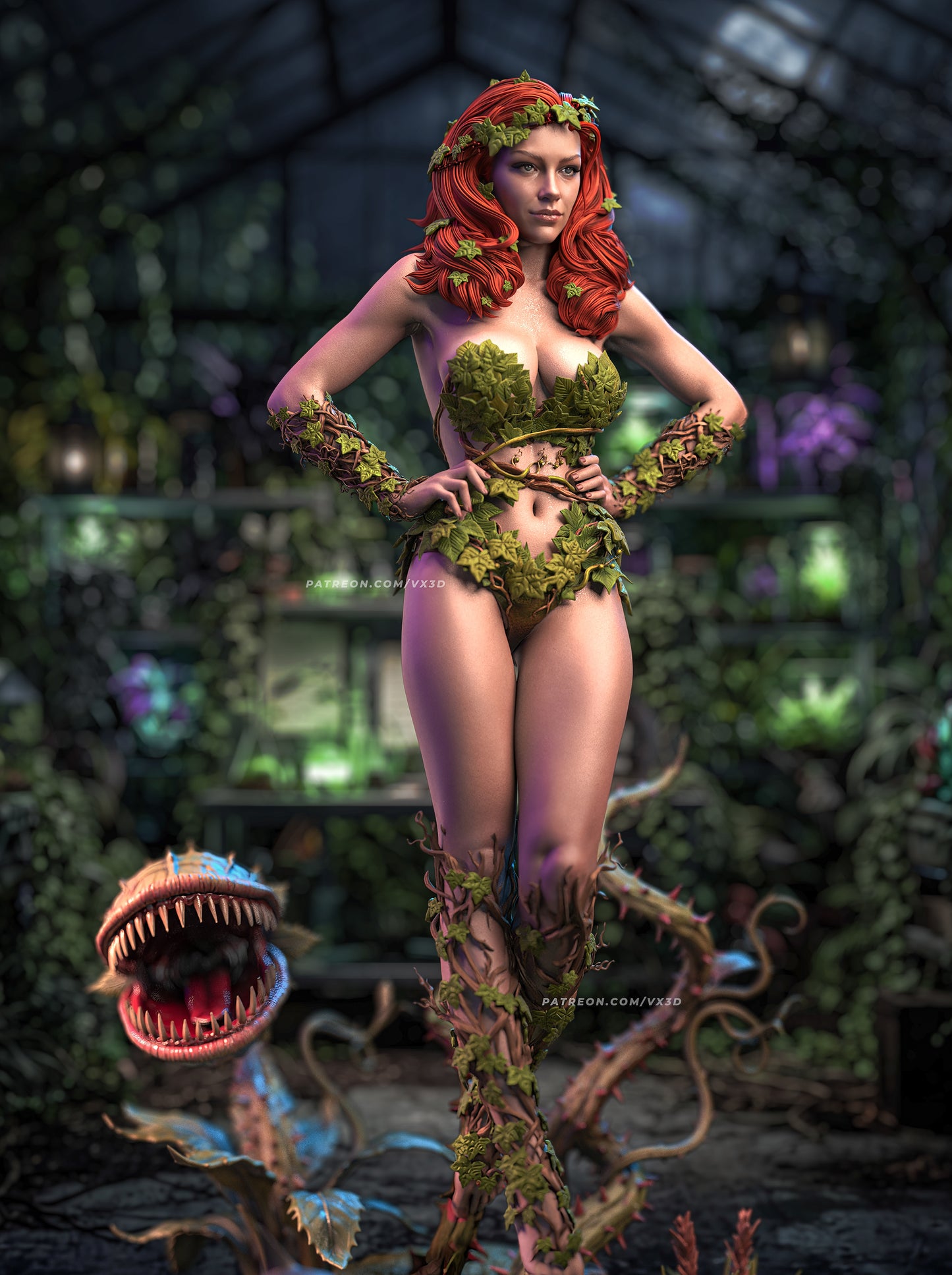 Poison Ivy Sculpture (75mm to 500mm) - Unassembled/Unpainted/3D Print
