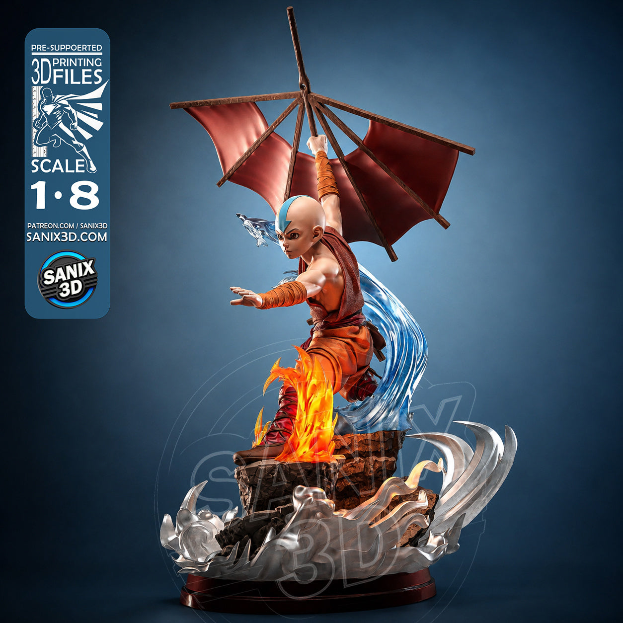 Avatar the Last Airbender Sculpture (75mm to 500mm) - Unassembled/Unpainted/3D Print