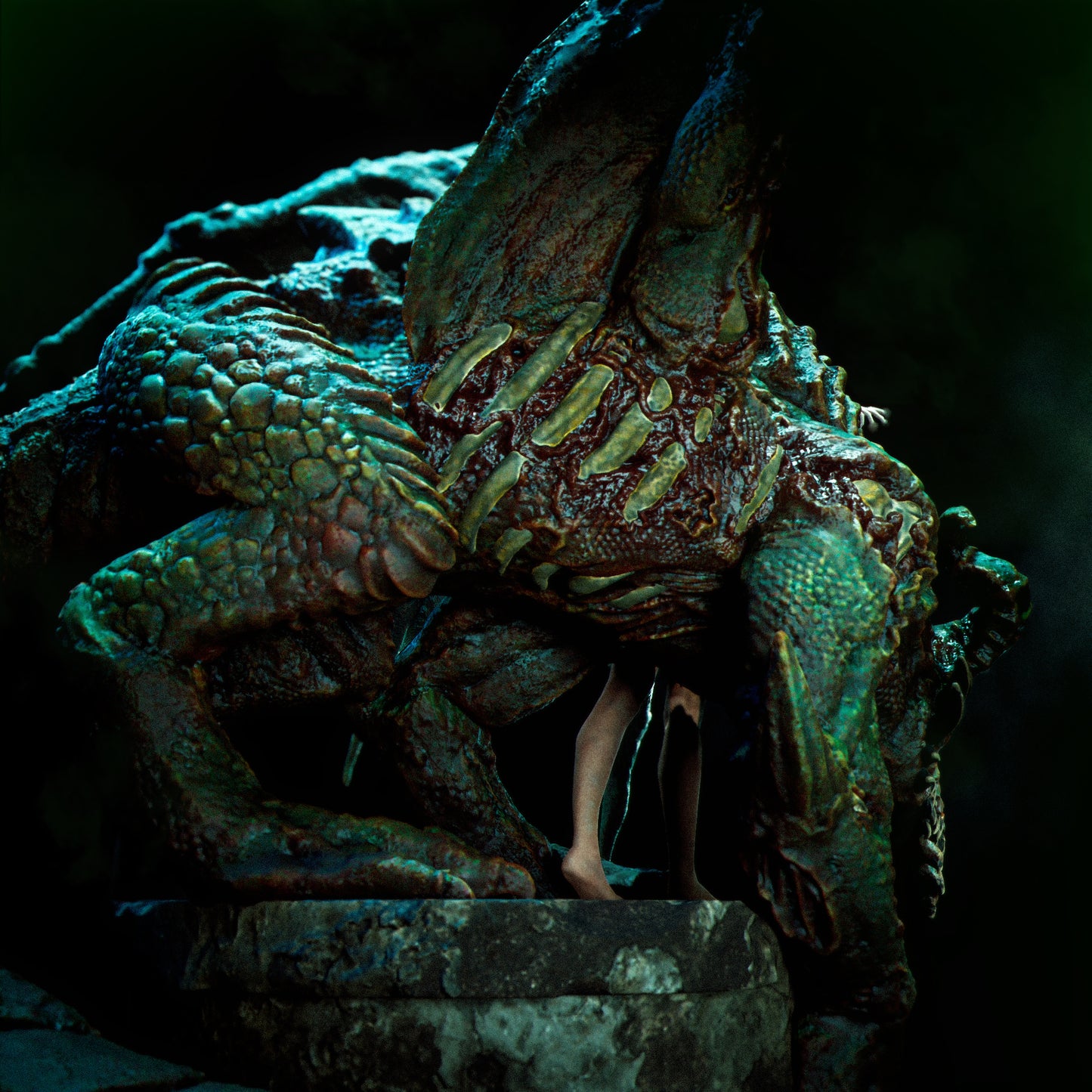 The Necromancer Diorama (75mm to 1000mm) - Unassembled/Unpainted/3D Print