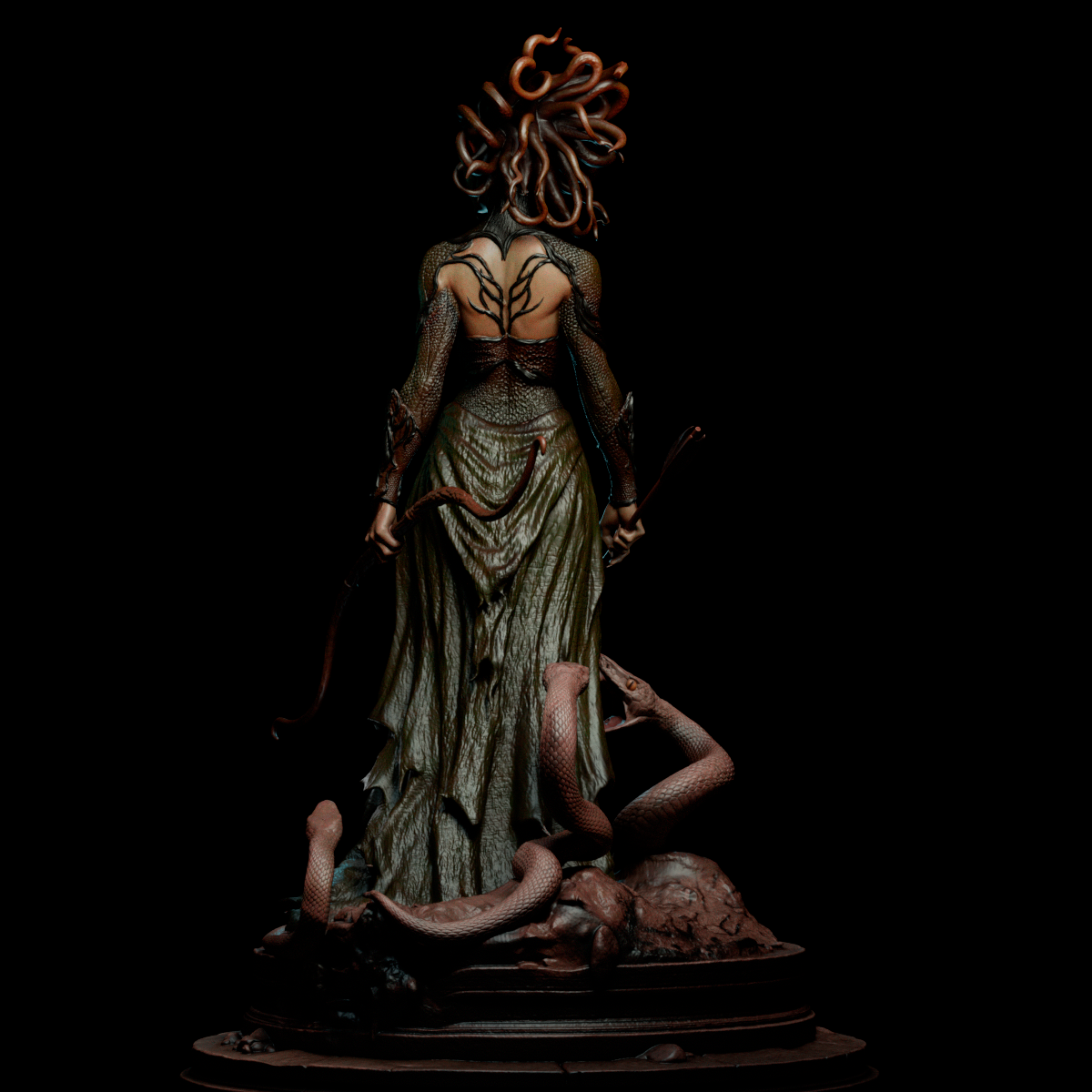 Medusa Sculpture (75mm to 500mm) - Unassembled/Unpainted/3D Print