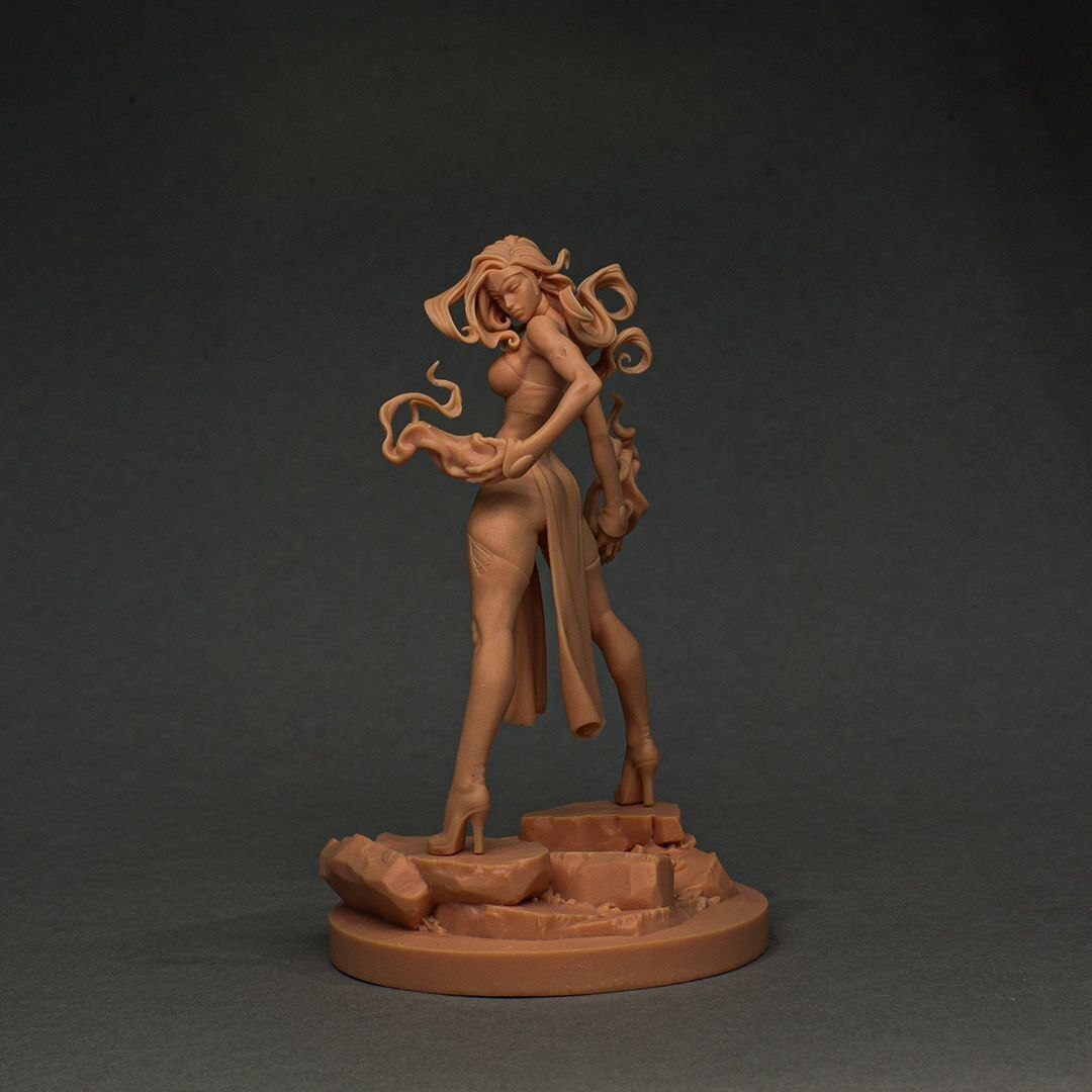 Sculpture de la Sorcière rouge (75 mm à 500 mm) - Non assemblé/Non peint/Impression 3D