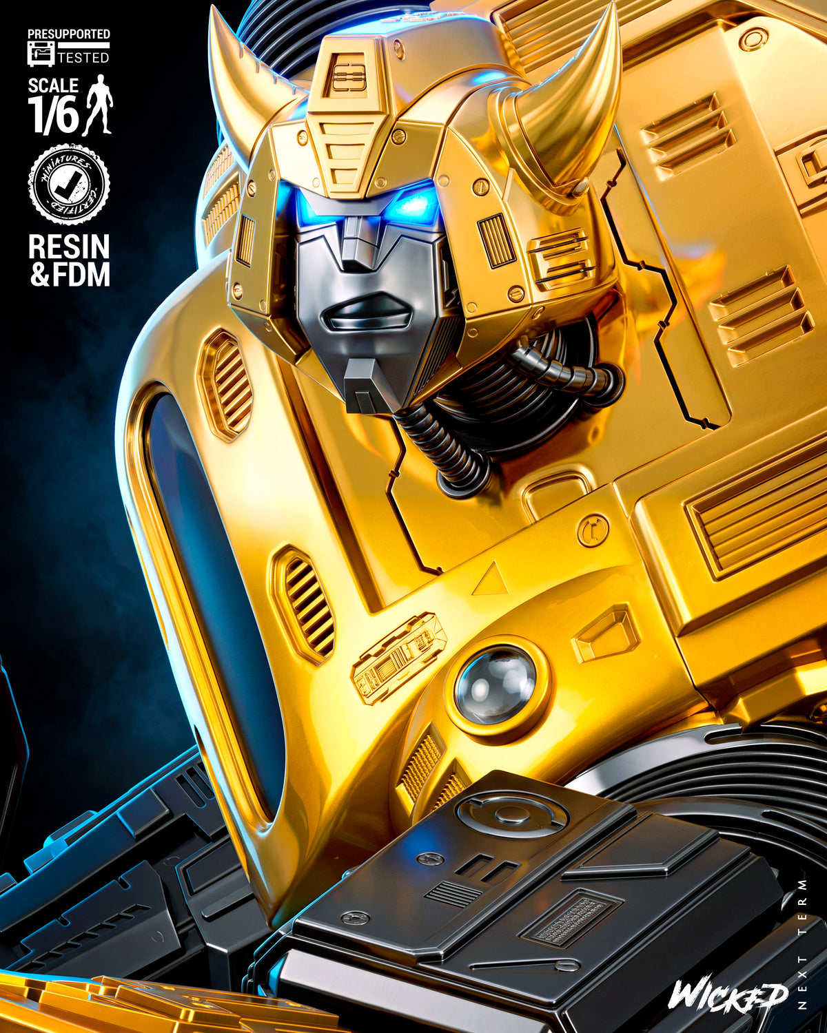 Bumblebee Sculpture (75mm to 500mm) - Unassembled/Unpainted/3D Print