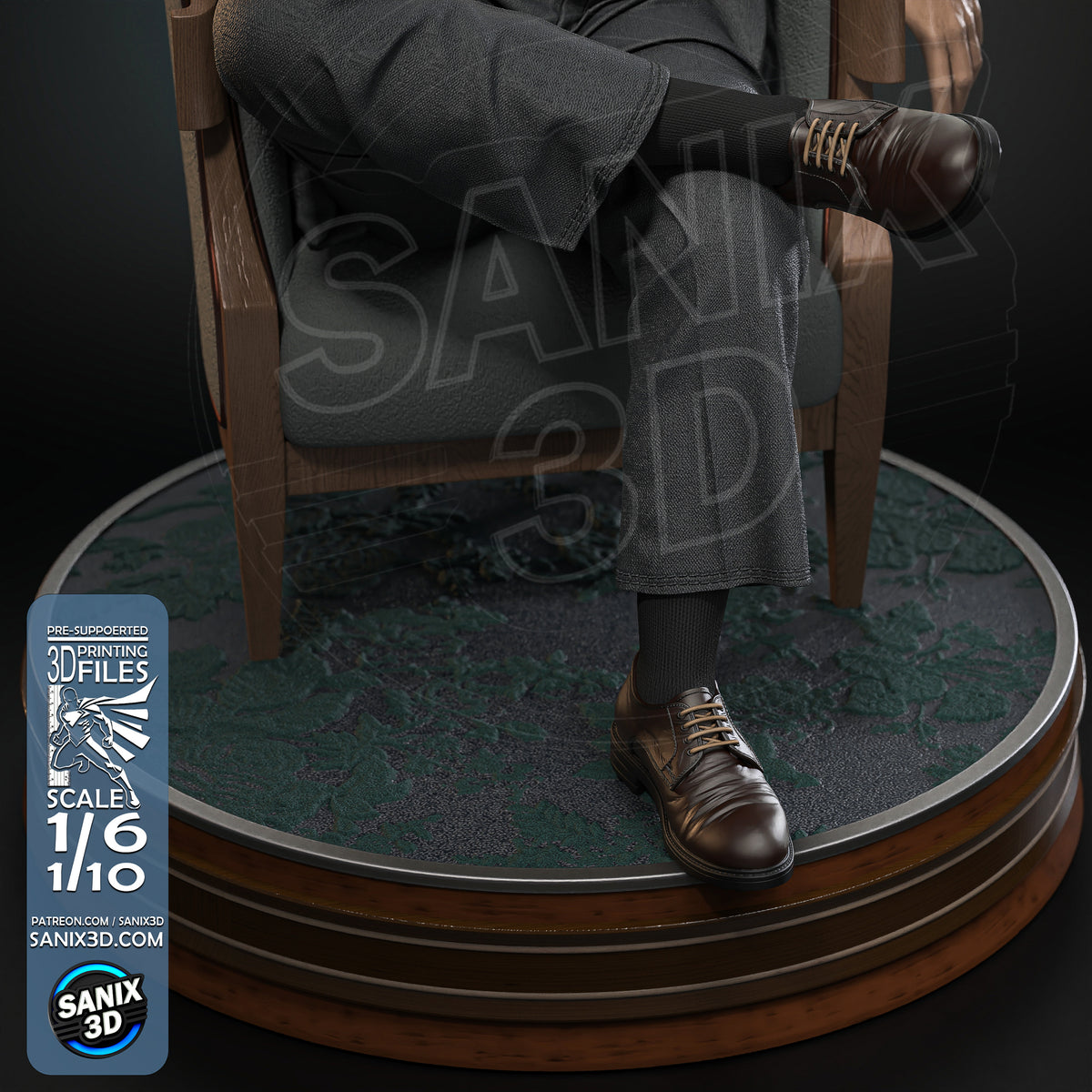 Tony Soprano Sculpture (75mm to 500mm) - Unassembled/Unpainted/3D Print