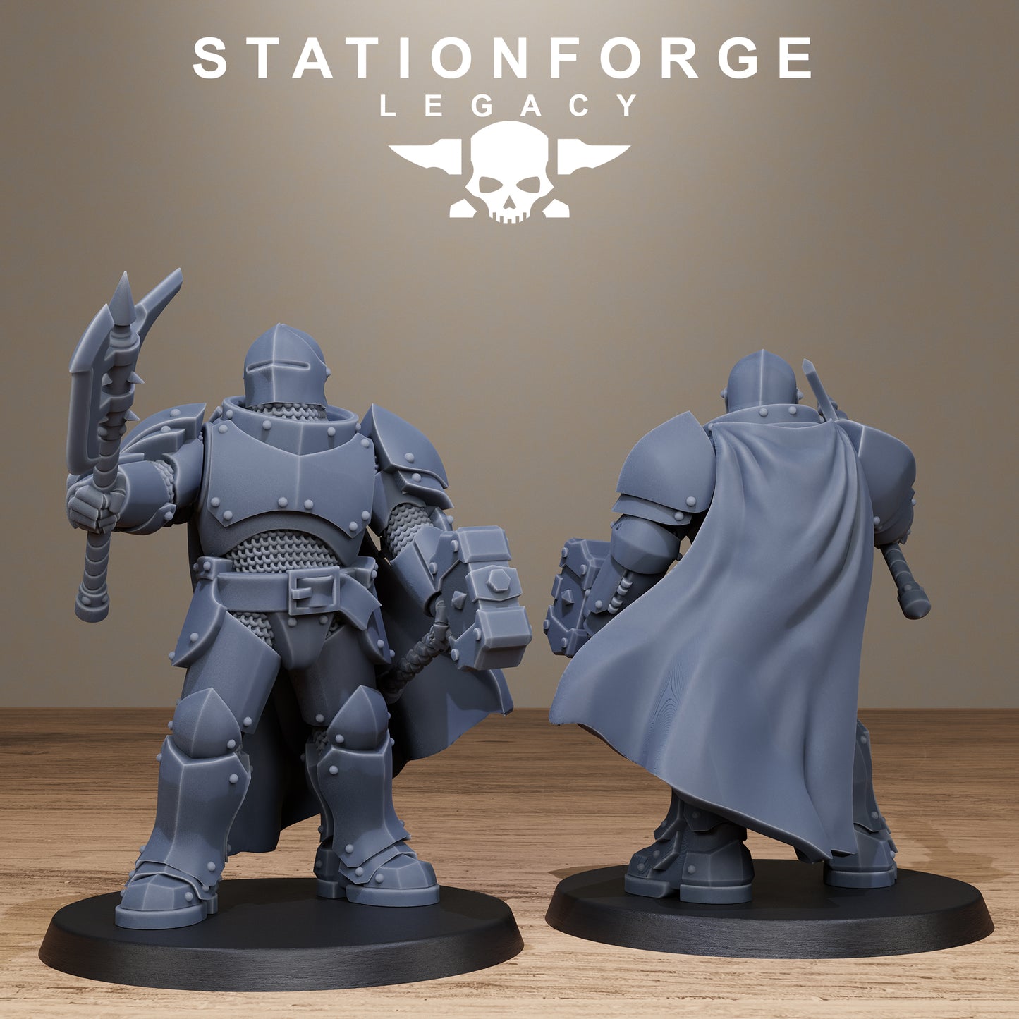 Solaris Infantry-Dungeons and Dragons-Compatible with Warhammer - by Station Forge - Tabletop RPG Miniature - Roleplaying 3D Printed Fantasy Mini