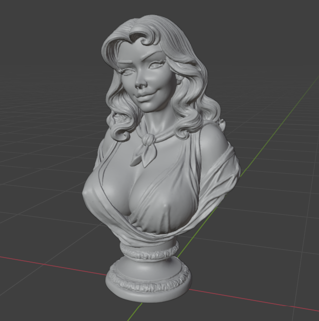 Daphne Blake Bust (75mm to 500mm) - Unassembled/Unpainted/3D Print