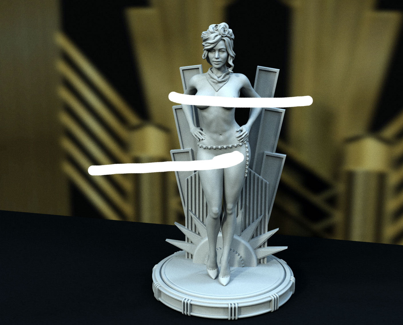 Rosalyn Rosenfeld NSFW Sculpture (75mm to 500mm) - Unassembled/Unpainted/3D Print