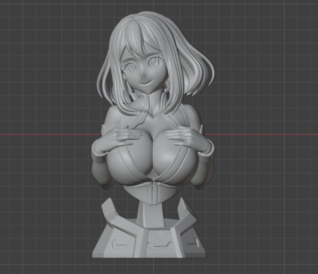 Zero-Gravity Heroine Bust (75mm to 500mm) - Unassembled/Unpainted/3D Print