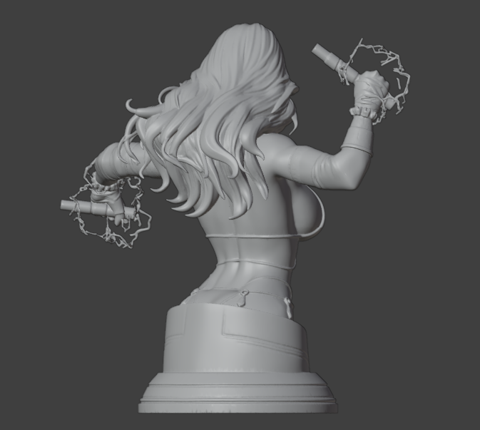 Buste de Black Widow (75 mm à 500 mm) - Non assemblé/Non peint/Impression 3D