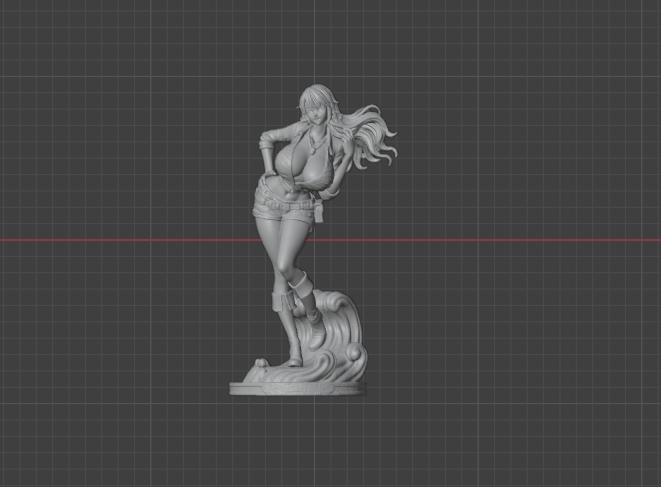 Nami Sculpture (75mm to 500mm) - Unassembled/Unpainted/3D Print