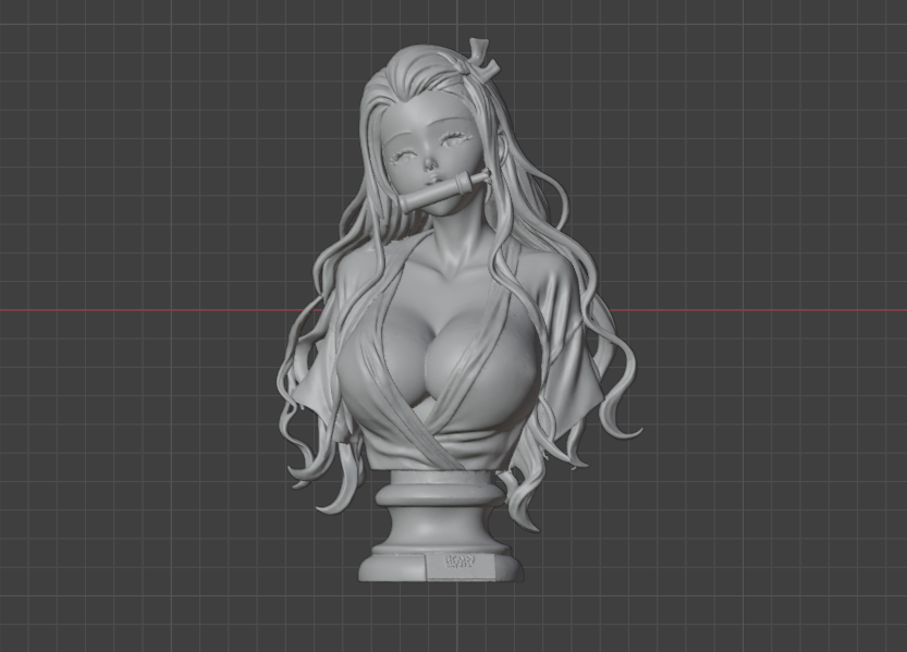 Buste de Nezuko Kamado (75 mm à 500 mm) - Non assemblé/Non peint/Impression 3D