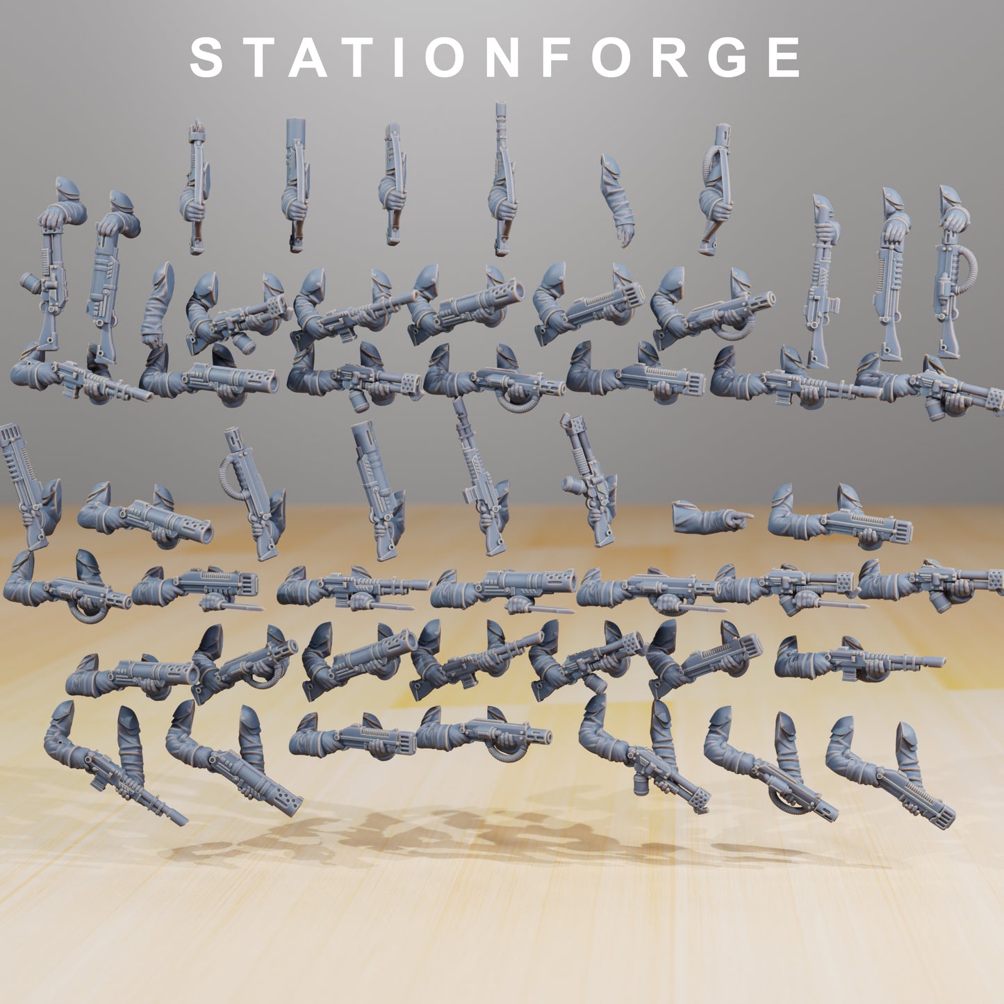 GrimGuard Infantry (x10)  - by Station Forge - TTRPG - Wargaming - Grimdark