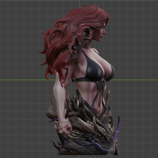 Black Widow Bust (75mm to 500mm) - Unassembled/Unpainted/3D Print