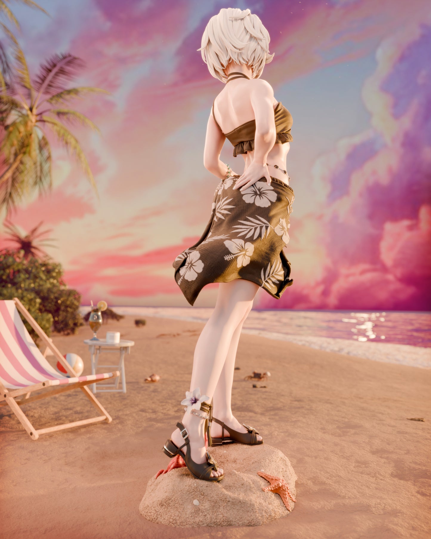 Swimsuit 2B Sculpture (75mm to 500mm) - Unassembled/Unpainted/3D Print