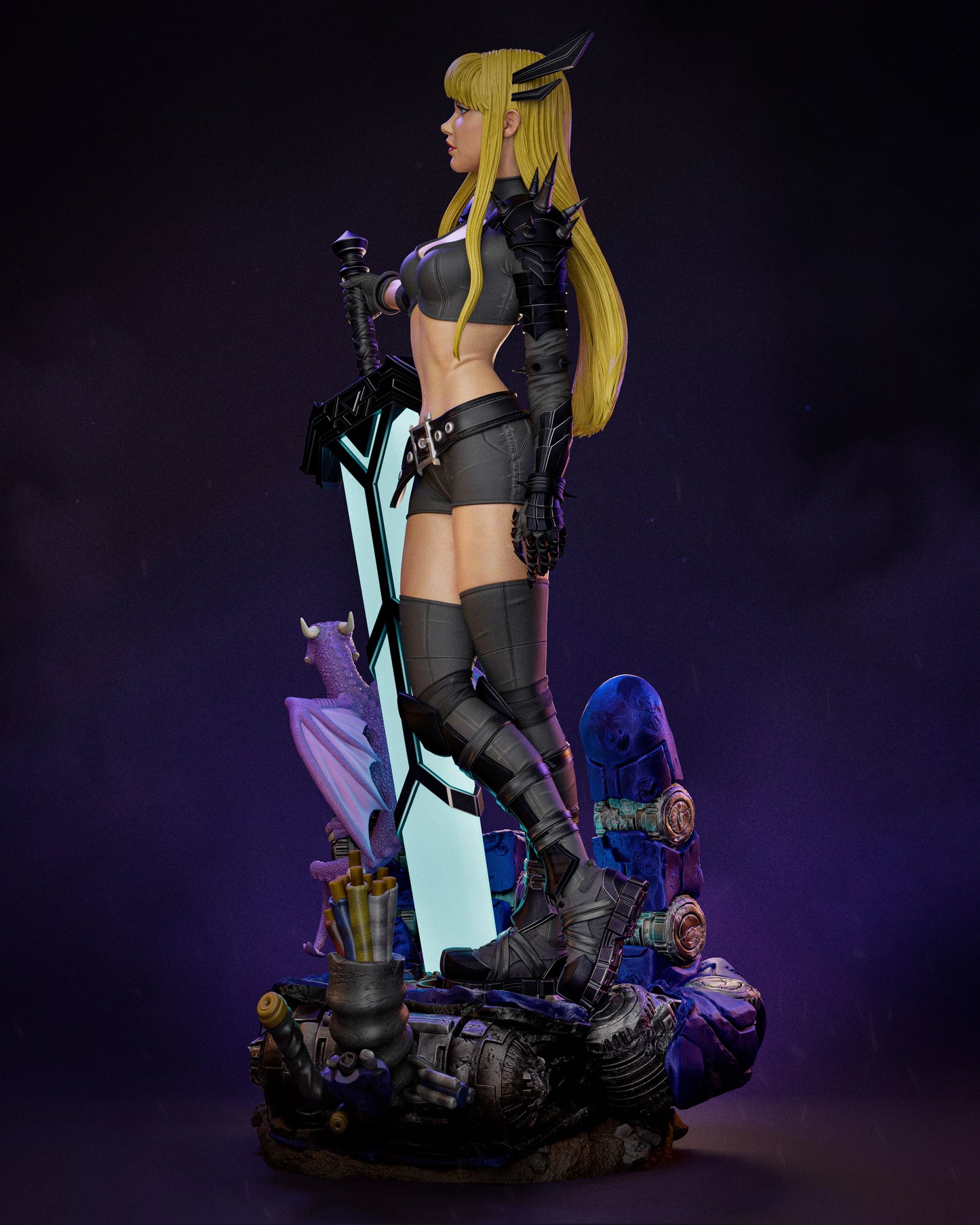Magik New Mutants Sculpture (75mm to 500mm) - Unassembled/Unpainted/3D Print