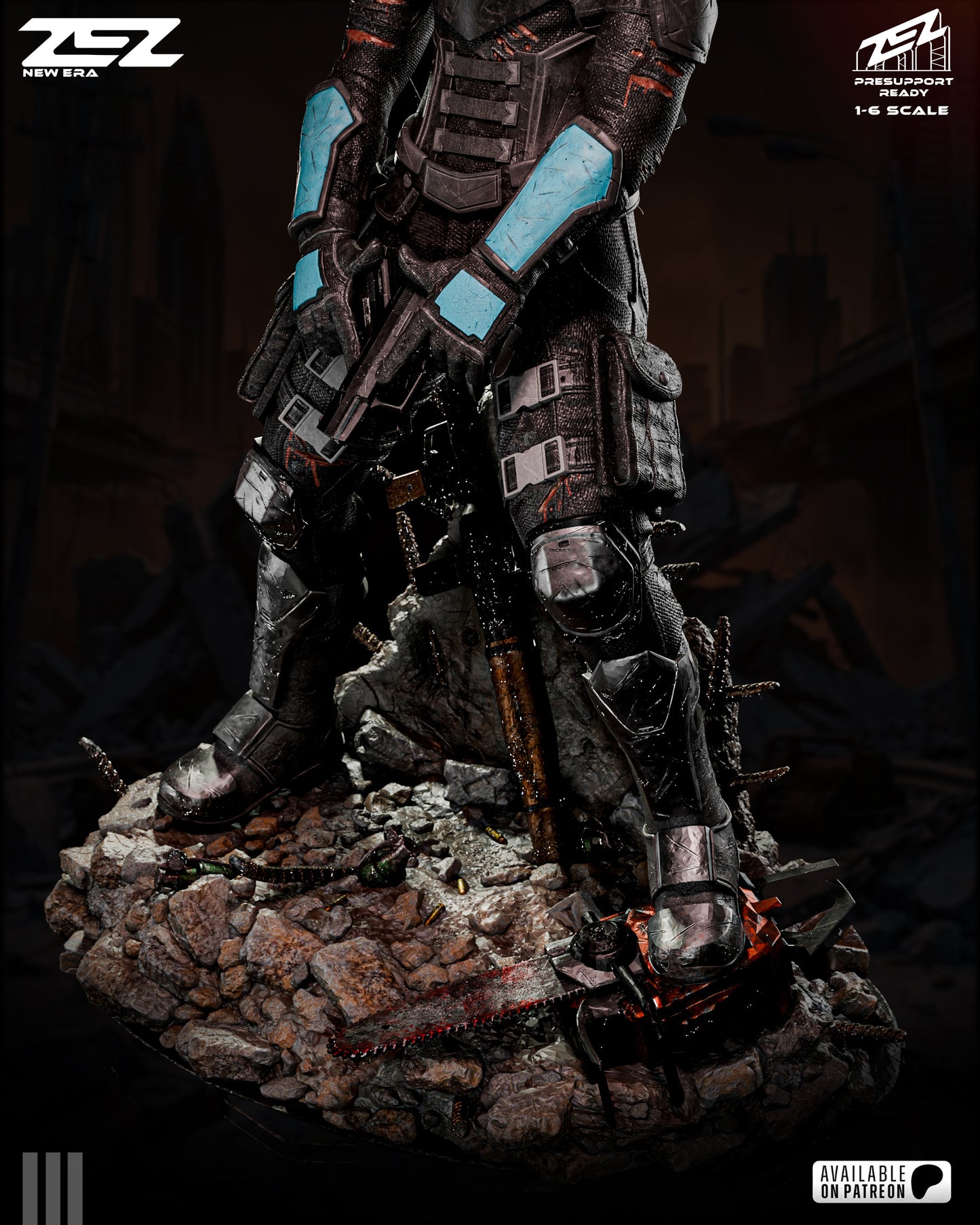 Vigilante Sculpture (75mm to 500mm) - Unassembled/Unpainted/3D Print