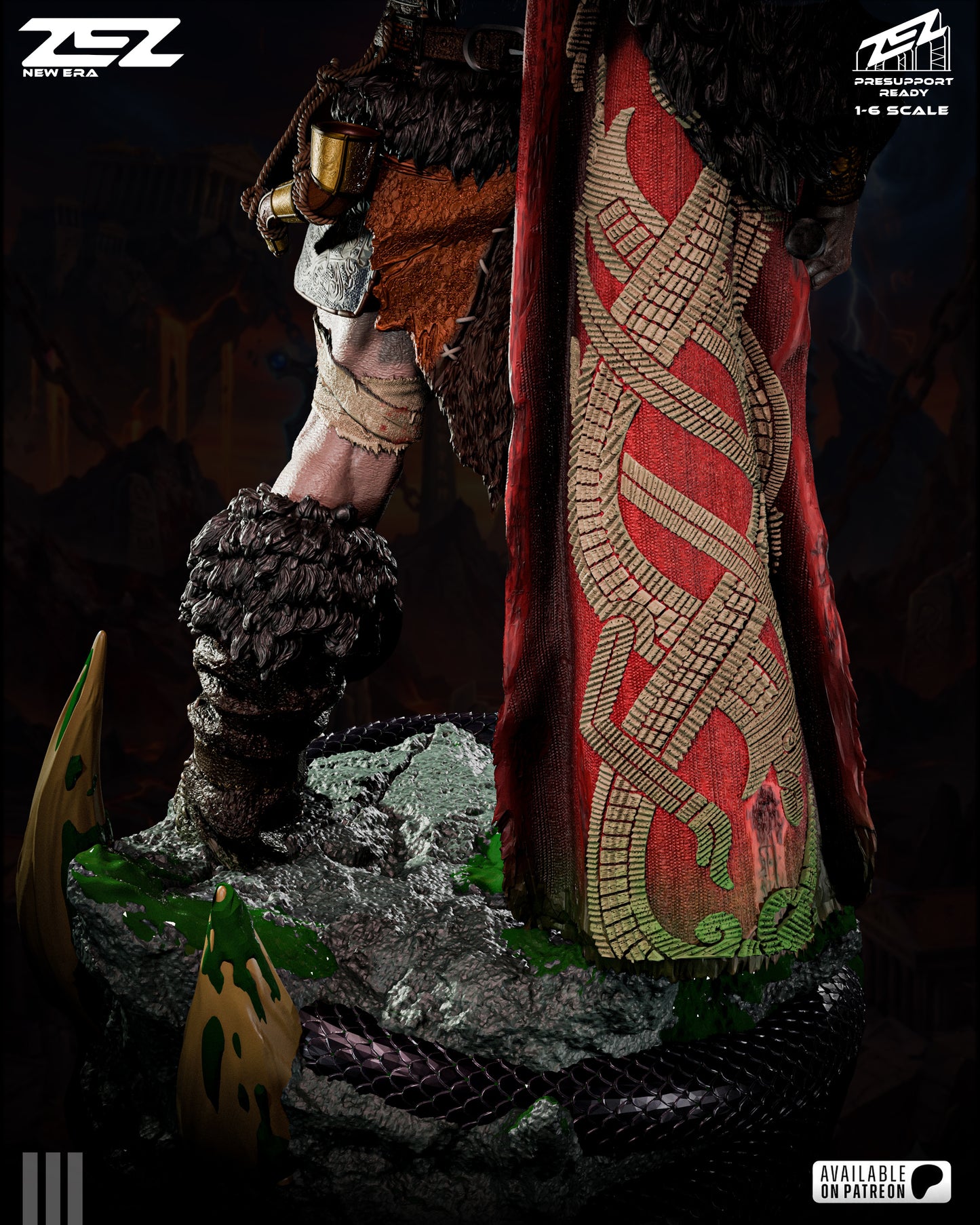 He-Man Sculpture (75mm to 500mm) - Unassembled/Unpainted/3D Print