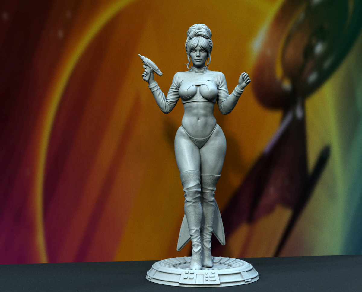 Sculpture Pin-Up Star Trek SFW/NSFW (75 mm à 500 mm) - Non assemblée/Non peinte/Impression 3D