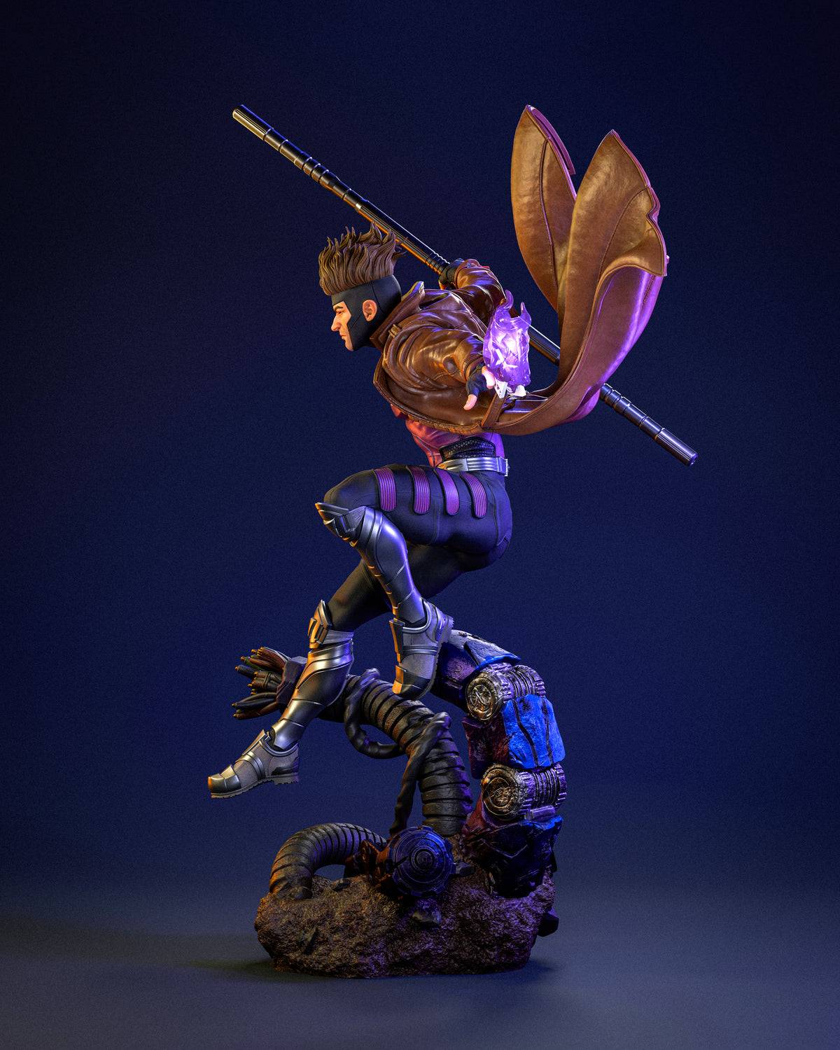 Gambit Sculpture (75mm to 500mm) - Unassembled/Unpainted/3D Print