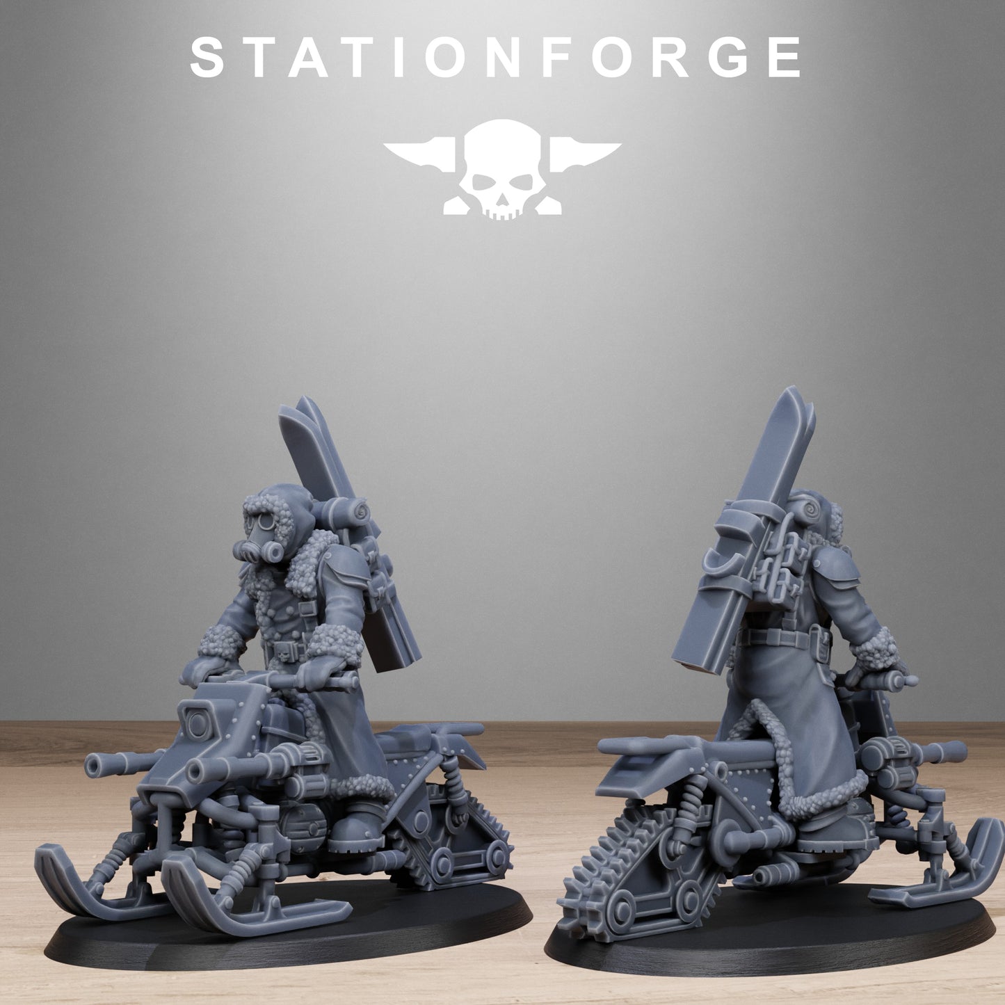 GrimGuard FrostWatch Snowbikers (x10) - by Station Forge - TTRPG - Wargaming - Grimdark