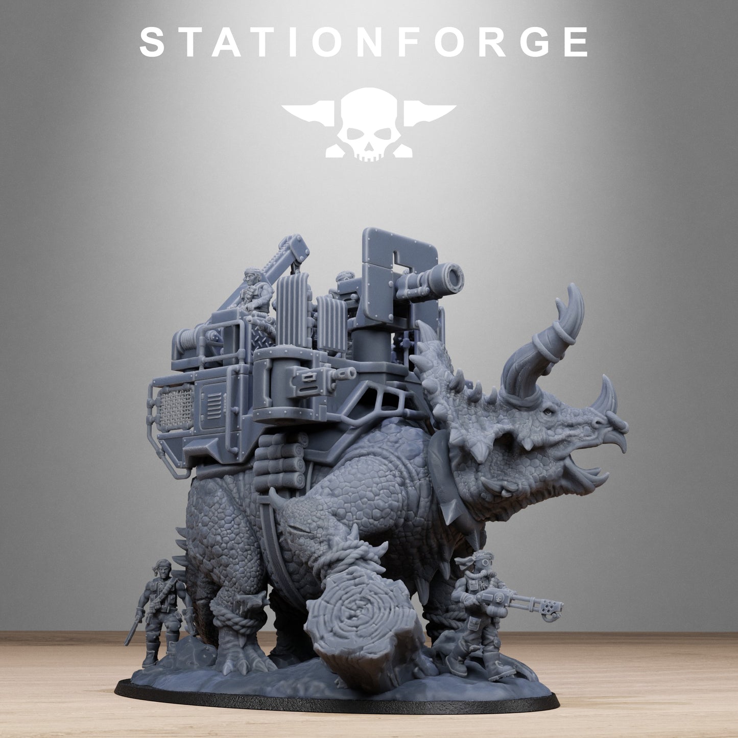 GrimGuard Jungle Fighters Triceratank - TTRPG - Wargaming - Grimdark