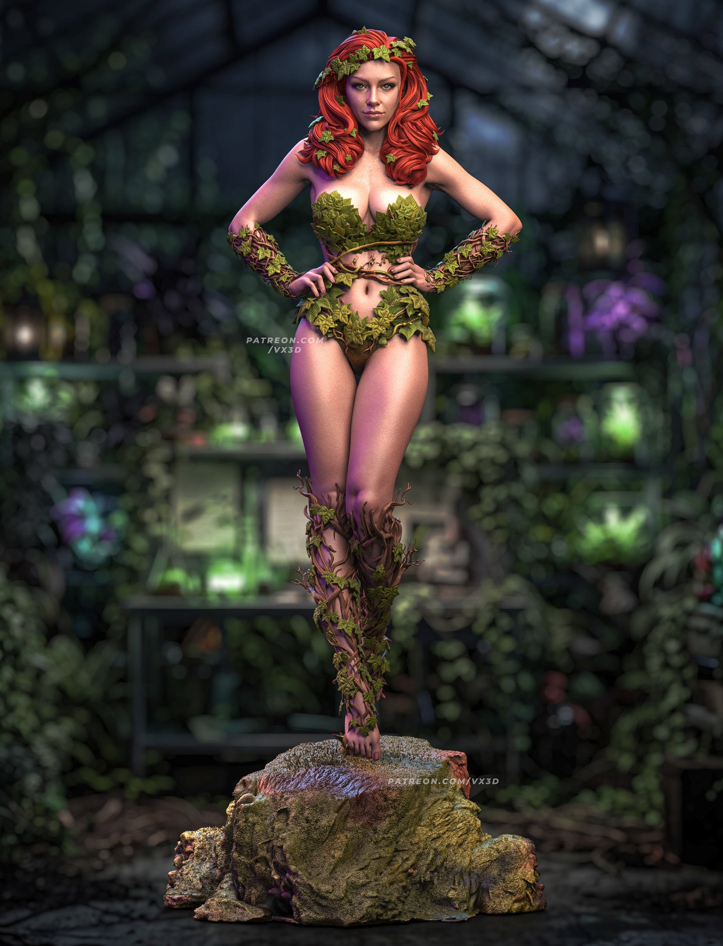 Poison Ivy Sculpture (75mm to 500mm) - Unassembled/Unpainted/3D Print