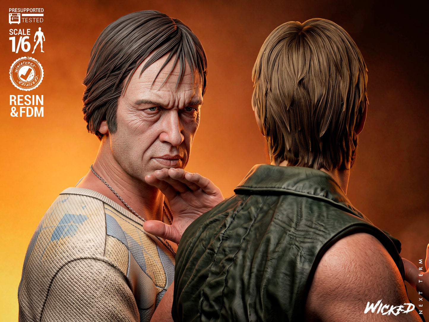 Lone Wolf McQuade Diorama (75mm to 500mm) - Unassembled/Unpainted/3D Print