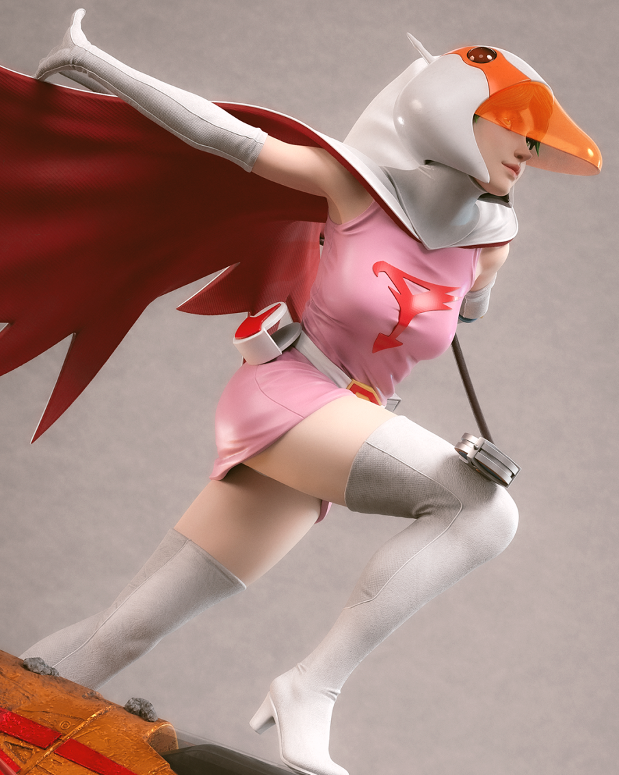 Jun the Swan Sculpture (75mm to 500mm) - Unassembled/Unpainted/3D Print