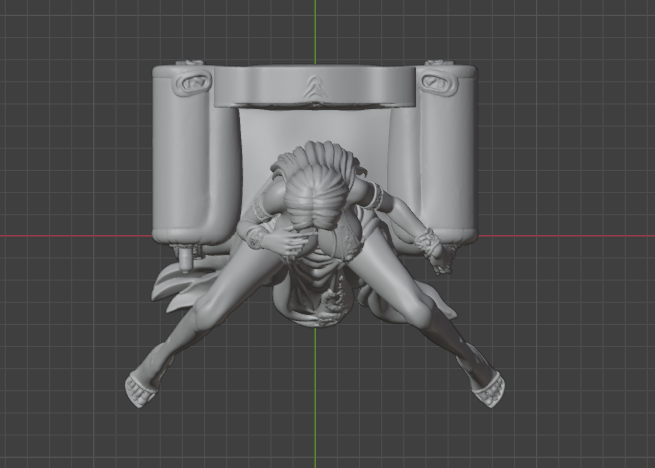 Boa Hancock on Throne Sculpture (75mm to 500mm) - Unassembled/Unpainted/3D Print