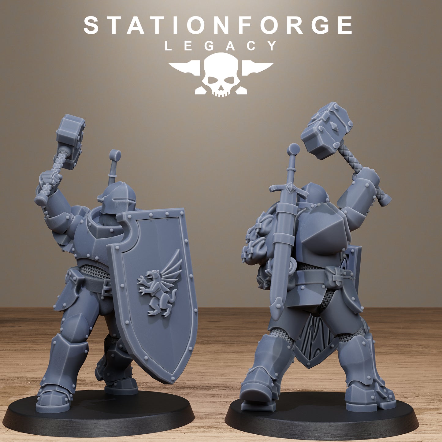 Solaris Infantry-Dungeons and Dragons-Compatible with Warhammer - by Station Forge - Tabletop RPG Miniature - Roleplaying 3D Printed Fantasy Mini