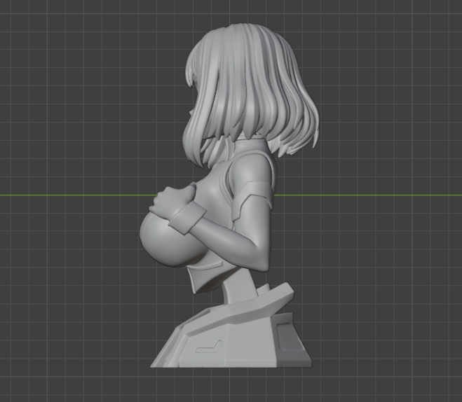 Zero-Gravity Heroine Bust (75mm to 500mm) - Unassembled/Unpainted/3D Print