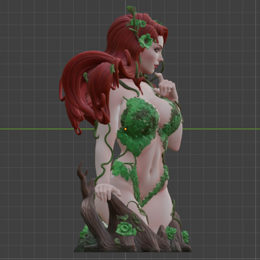 Buste de Poison Ivy (75 mm à 500 mm) - Non assemblé/Non peint/Impression 3D