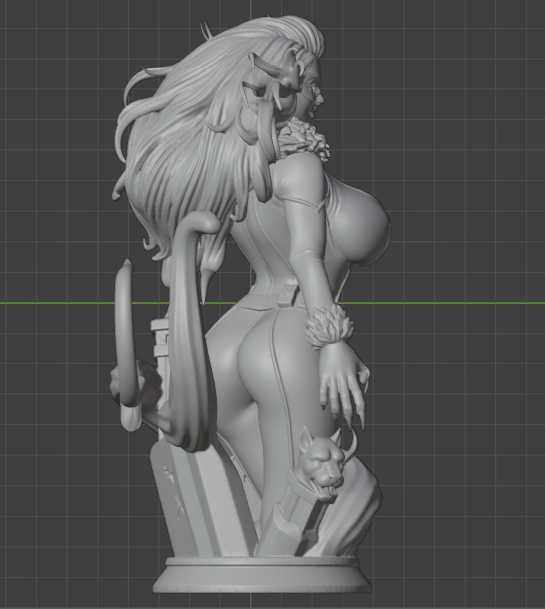 Black Cat Bust (75mm to 500mm) - Unassembled/Unpainted/3D Print