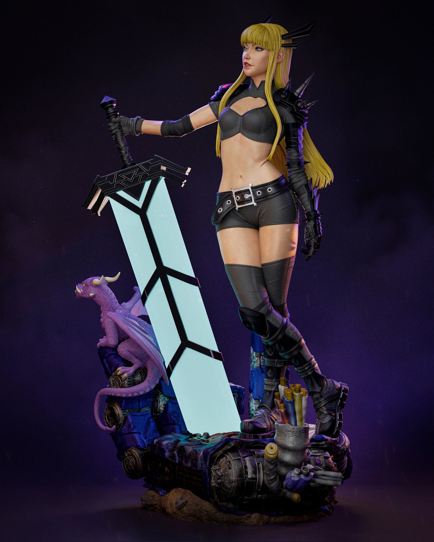 Magik New Mutants Sculpture (75mm to 500mm) - Unassembled/Unpainted/3D Print