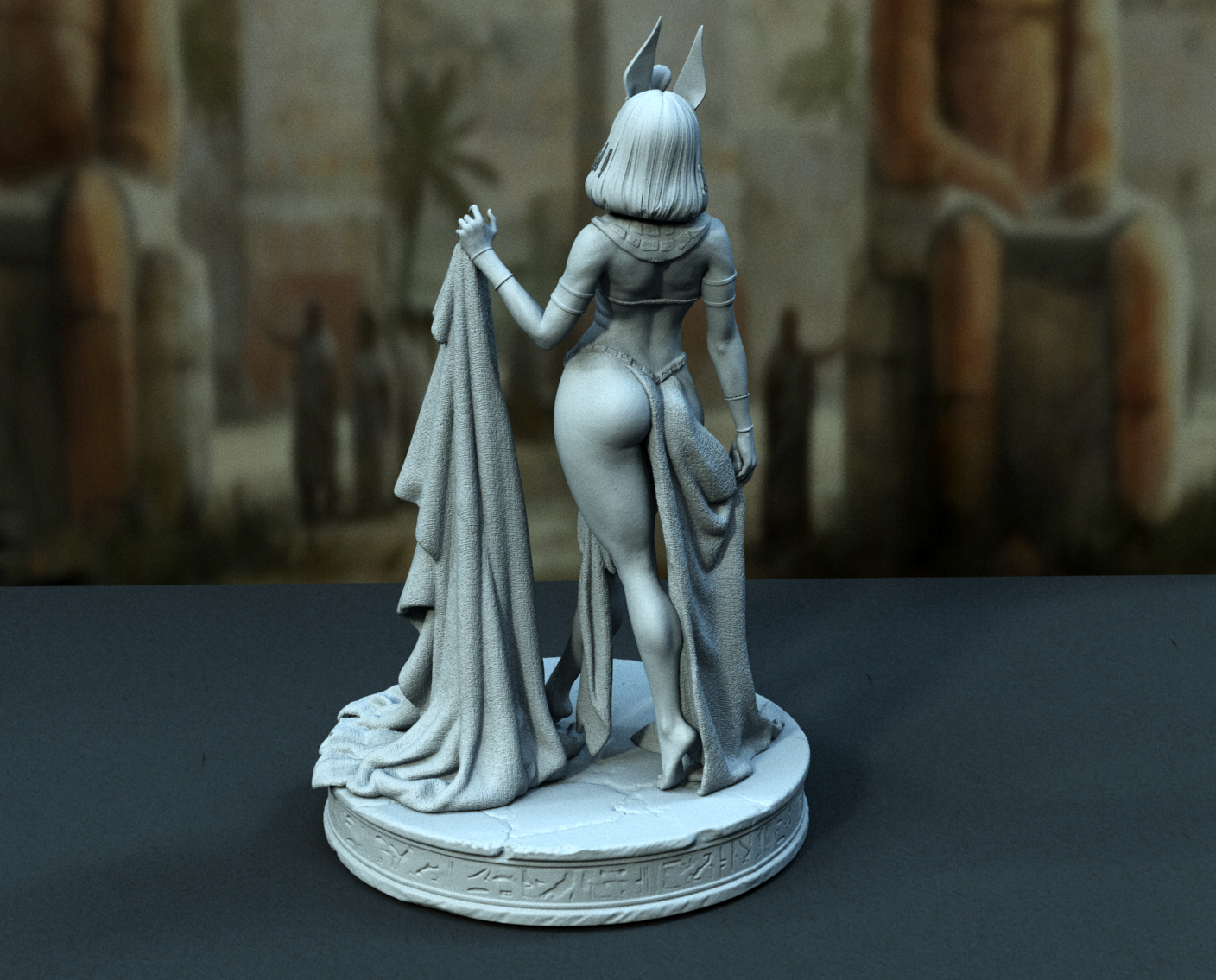 Cleopatra SFW/NSFW Sculpture (75mm to 500mm) - Unassembled/Unpainted/3D Print