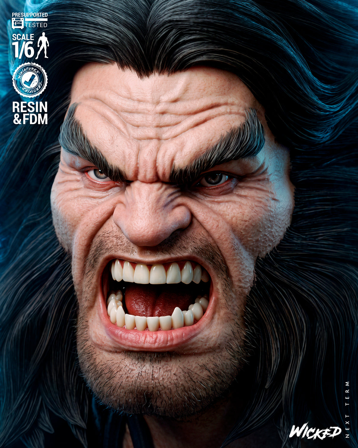 Weapon X Sculpture (75mm to 500mm) - Unassembled/Unpainted/3D Print