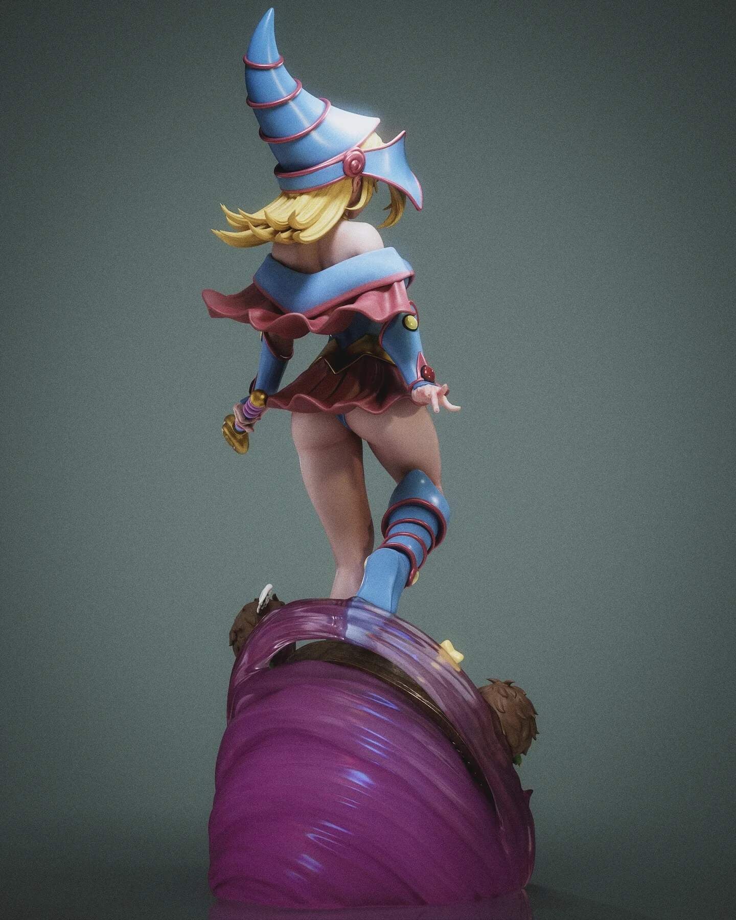 Dark Magician Girl Sculpture (75mm to 500mm) - Unassembled/Unpainted/3D Print