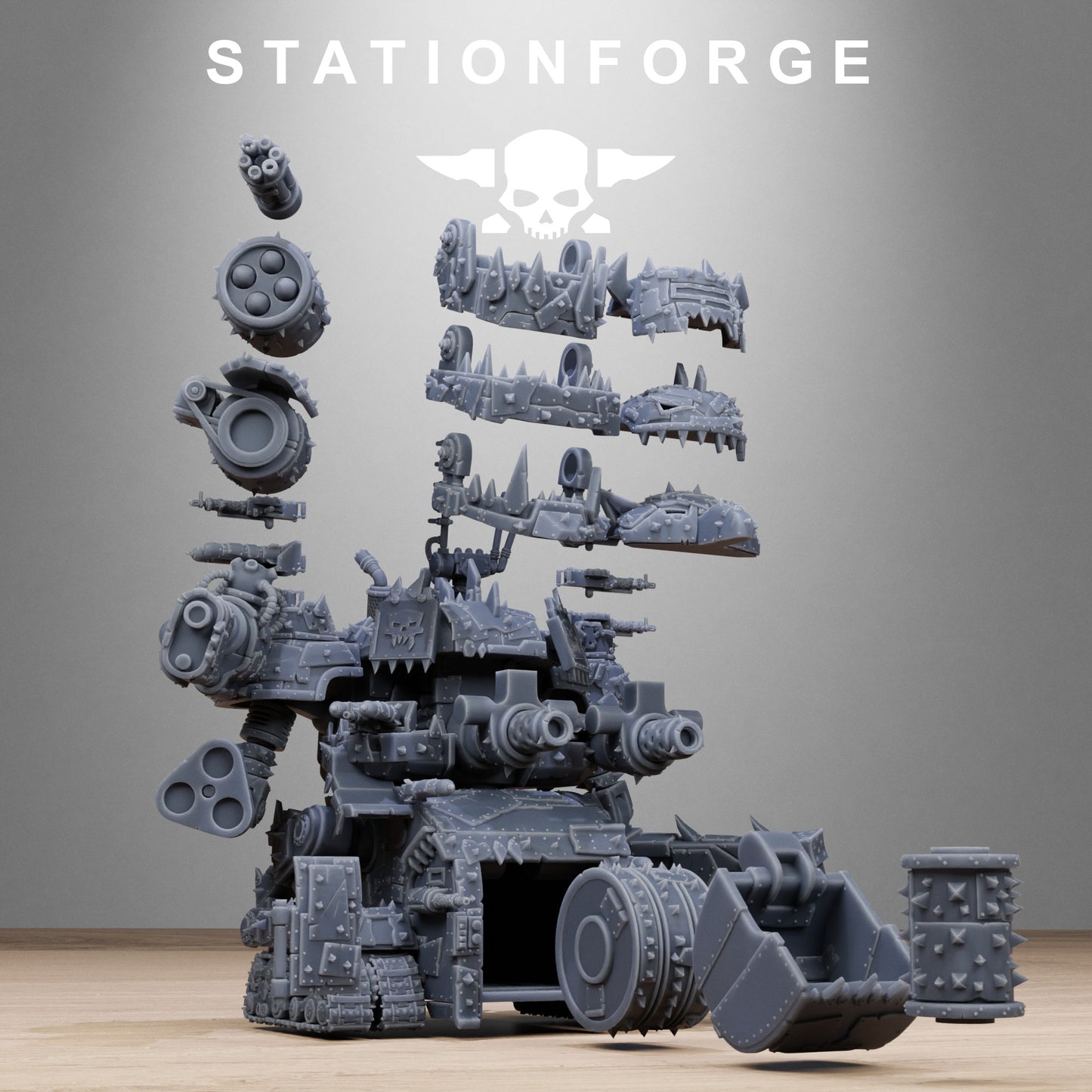 Orkaz Gognauts - Warmachine - TTRPG - Wargaming - Grimdark  - by Station Forge - Tabletop RPG Miniature - Roleplaying 3D Printed Fantasy Mini