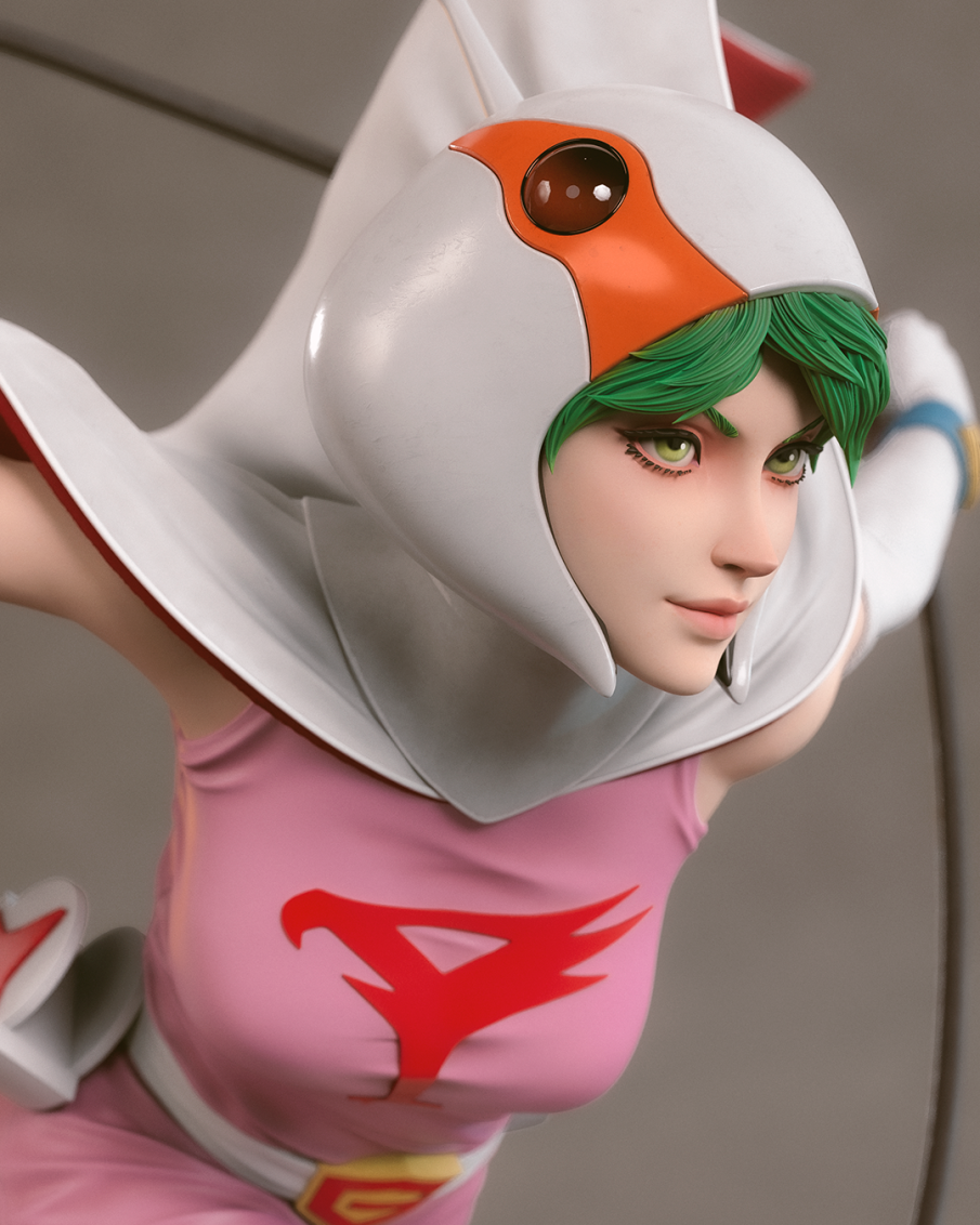 Jun the Swan Sculpture (75mm to 500mm) - Unassembled/Unpainted/3D Print