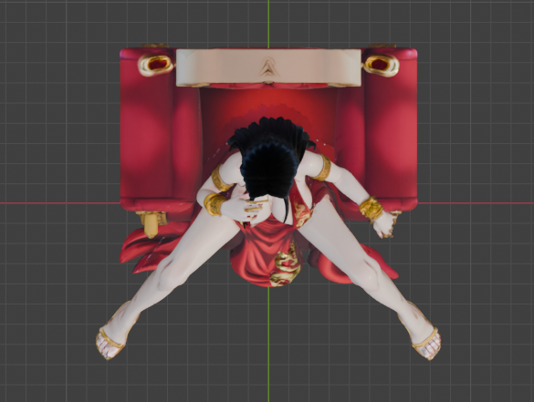 Boa Hancock on Throne Sculpture (75mm to 500mm) - Unassembled/Unpainted/3D Print