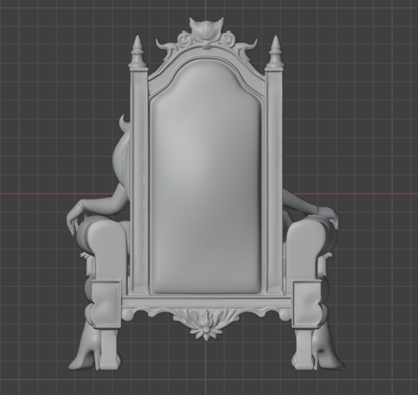 Princess Peach on Throne Sculpture (75mm to 500mm) - Unassembled/Unpainted/3D Print