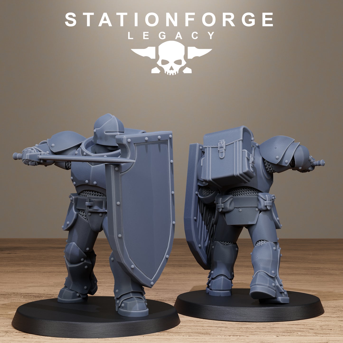 Solaris Infantry-Dungeons and Dragons-Compatible with Warhammer - by Station Forge - Tabletop RPG Miniature - Roleplaying 3D Printed Fantasy Mini