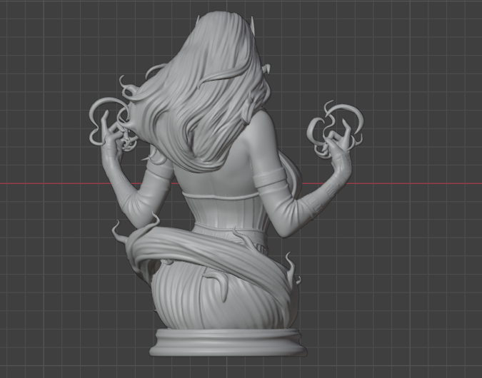 Scarlet Witch Egyptian Goddess Bust(75mm to 500mm) - Unassembled/Unpainted/3D Print