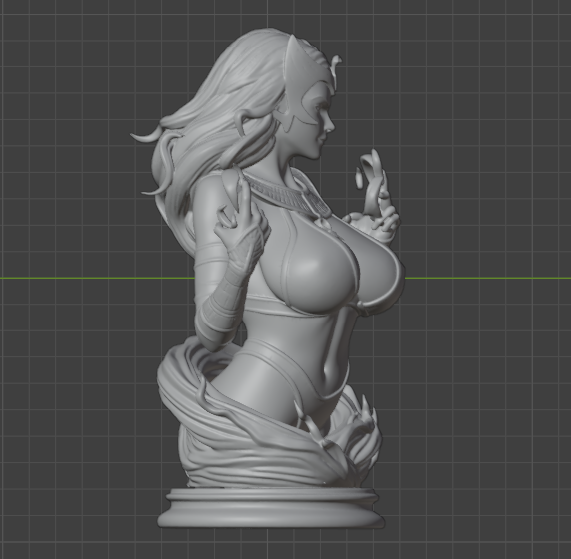 Scarlet Witch Pharoah Sorceress Bust(75mm to 500mm) - Unassembled/Unpainted/3D Print