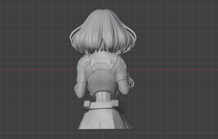 Uraraka Bust(75mm to 500mm) - Unassembled/Unpainted/3D Print